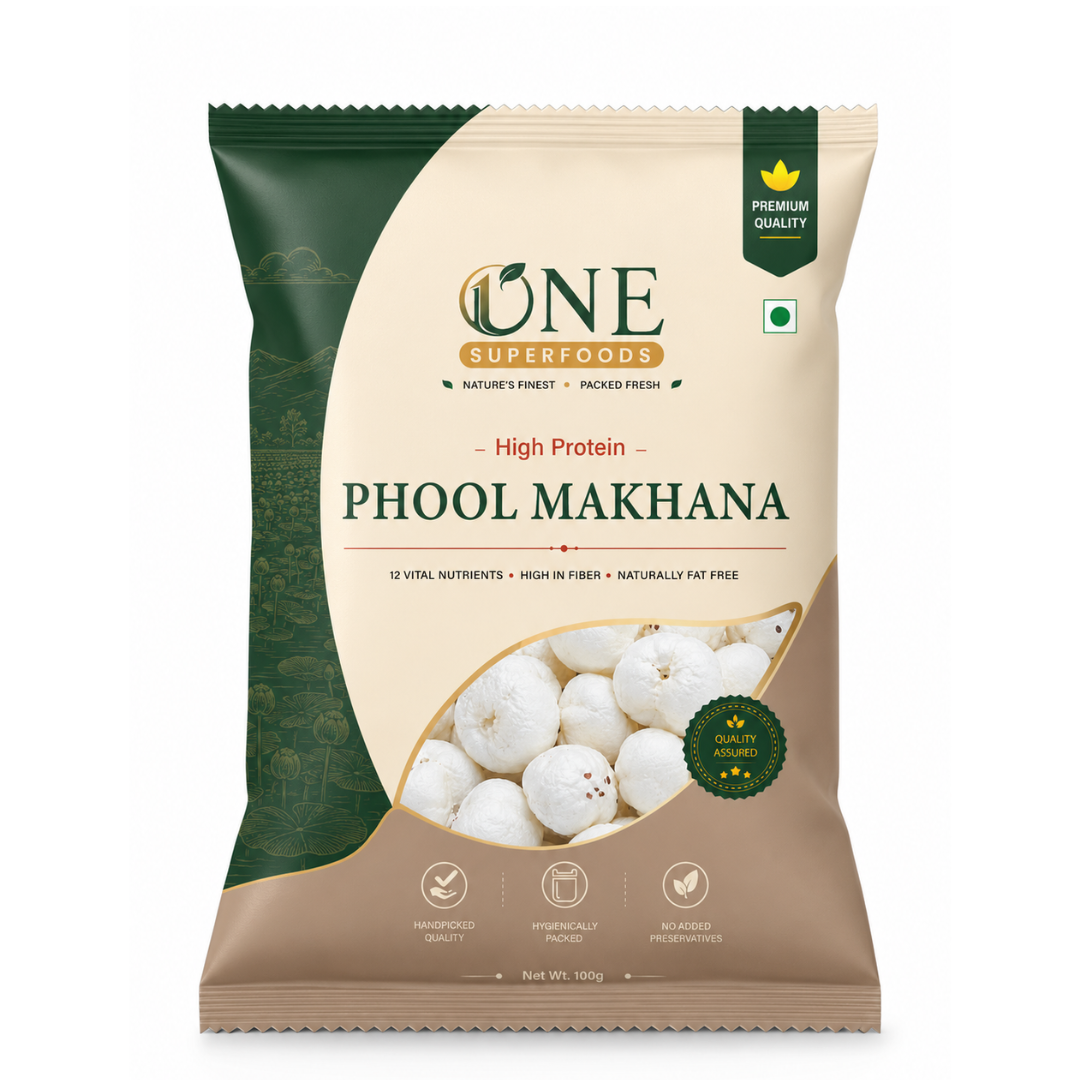 One Superfoods Premium Jumbo Makhana (Fox Nuts) | Light and Crispy Snack | Ideal for Fasting & Weight Management