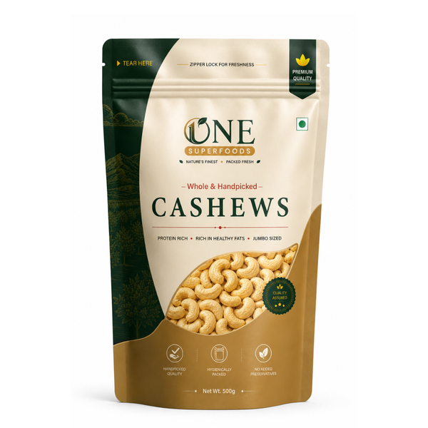 One Superfoods Premium Cashews (Kaju) | Rich in Protein and Healthy Fats | Unsalted Cashews