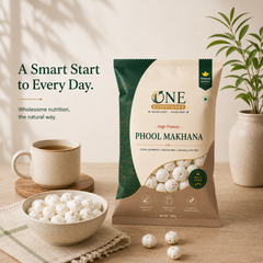 One Superfoods Premium Jumbo Makhana (Fox Nuts) | Light and Crispy Snack | Ideal for Fasting & Weight Management