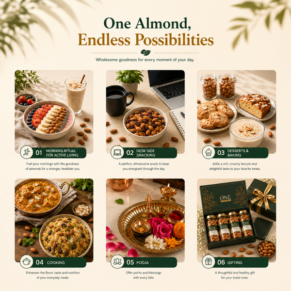 One Superfoods Premium California Almonds (Badam) | Rich in Protein and Vitamin E | Premium Quality Nuts